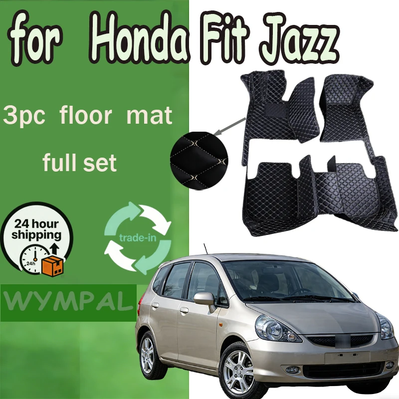 Car Floor Mats For Honda Fit Jazz GD 2 3 4 5 GE 1 2 3 2003~2007 2004 2005 Panel Footpads Carpet Cover Pad Foot Pads Accessories