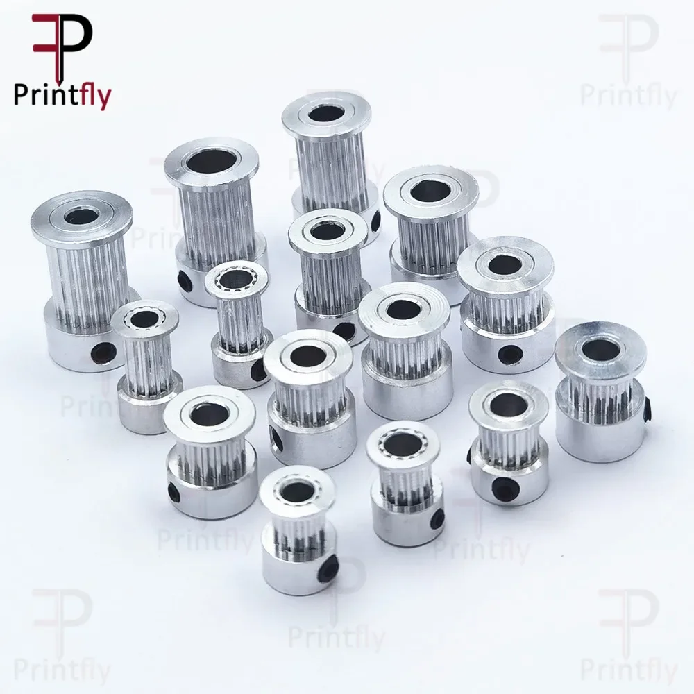 Printfly 2GT 12 14 15 16 17 18 19 20 Teeth GT2 Timing Pulley Bore 3.175 4 5 6.35 8mm Part For Width 6 10 15mm Timing Belt 1pcs