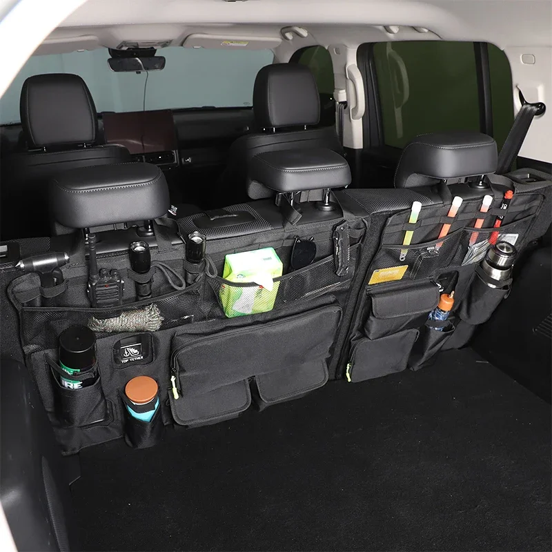 أكسفورد القماش الأسود ل Haval H9 2024-2025 + مقعد السيارة الخلفي الخلفي أداة تخزين حقيبة للحمل اكسسوارات تعديل السيارة الداخلية #6