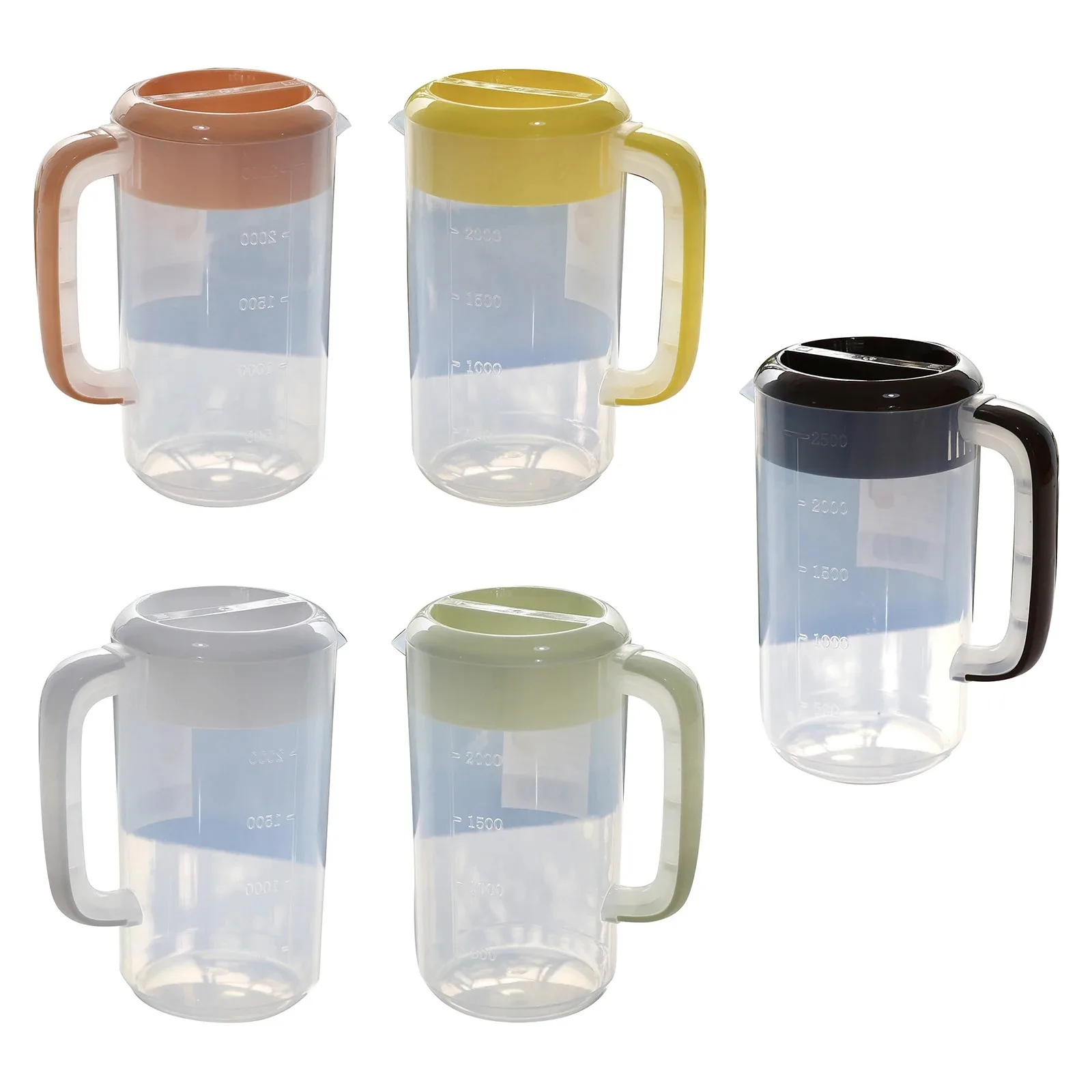 2500ml Cool Water Jug Refrigerator Pour Lemonade Large Kettle Bottle Measuring Cup Drinkware Kettle Pot Beverage Dispenser