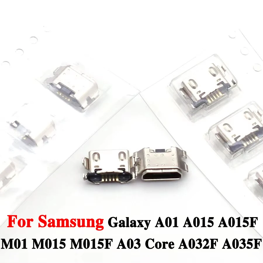 10-100Pcs Charging Dock Port Connector Plug For Samsung Galaxy A01 A015 A015F M01 M015 M015F A03 Core A032F A035F Charger Usb