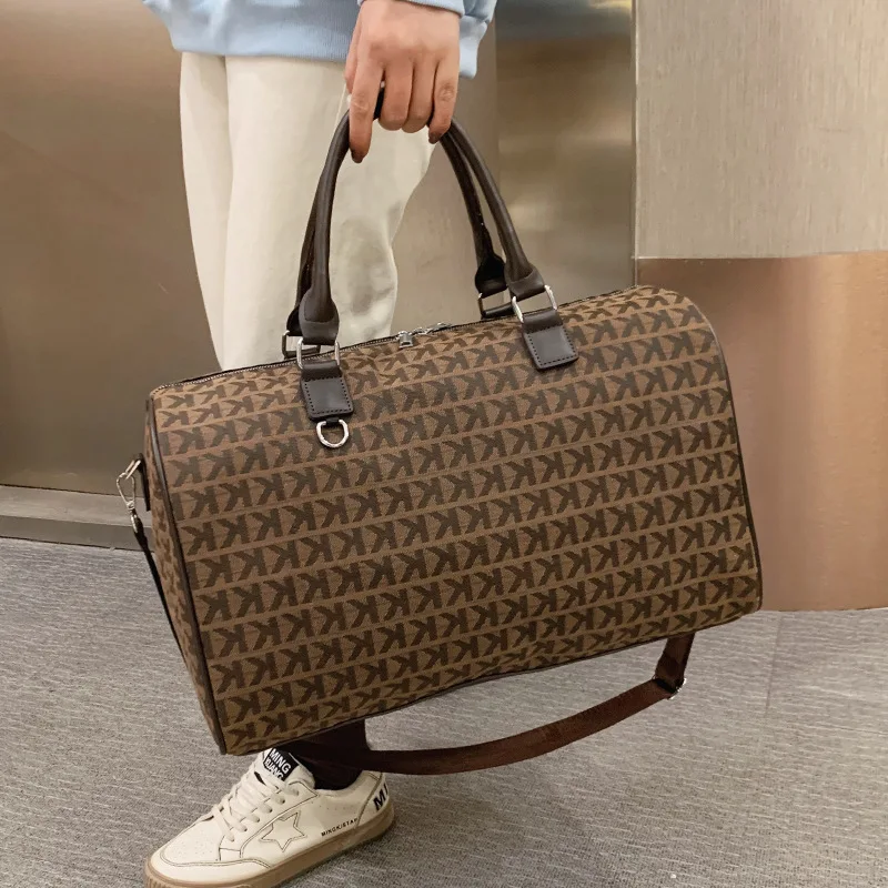 Fashion Letter Design High Quality Canvas Travel Handbag For Women Large Capacity Female Weekend Gym Fitness Duffle Business Bag