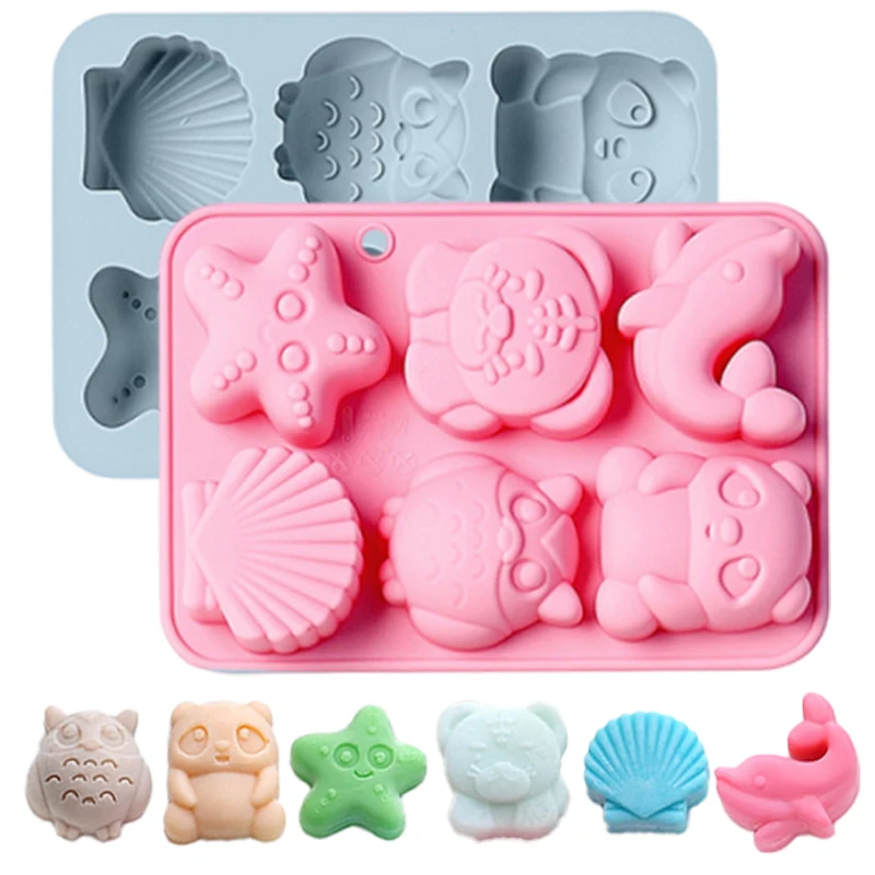 

Chocolate Mold Owl Tiger Dolphin Silicone Mold For Cake Gummy Jello Crayon, Cake Decoration Soap Mold