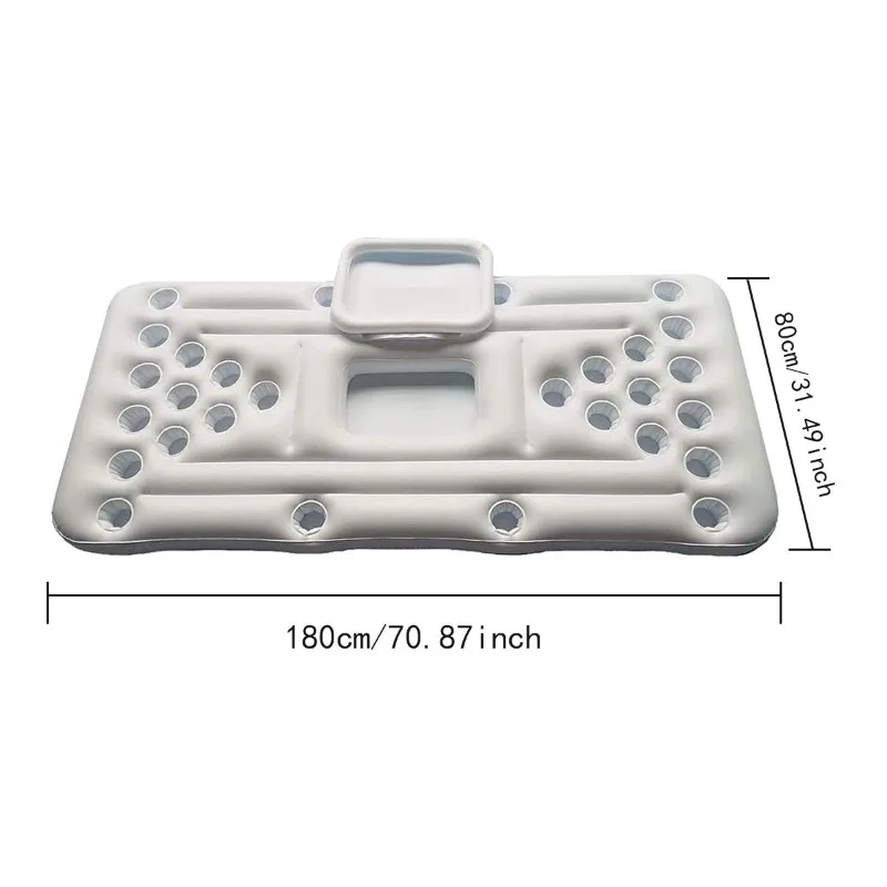 Inflatable Pool Floating Table Drink Cooler Beer Tray with Cup Holders