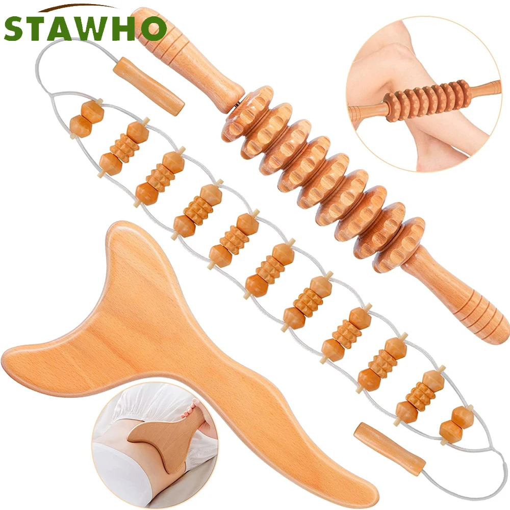 

Wood Therapy Massage Tools,Lymphatic Drainage Massage,Maderoterapia Kit,Massage Body Sculpting Tools for Body Sculpting