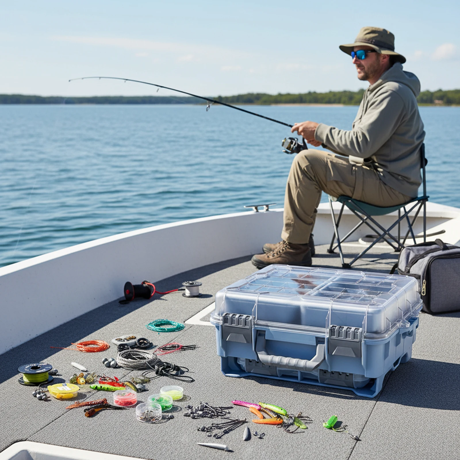 

Система хранения снастей и инструментов: Съемный органайзер-кейс для мужчин и женщин, идеальный подарок на Рождество, рыболовный сюрприз