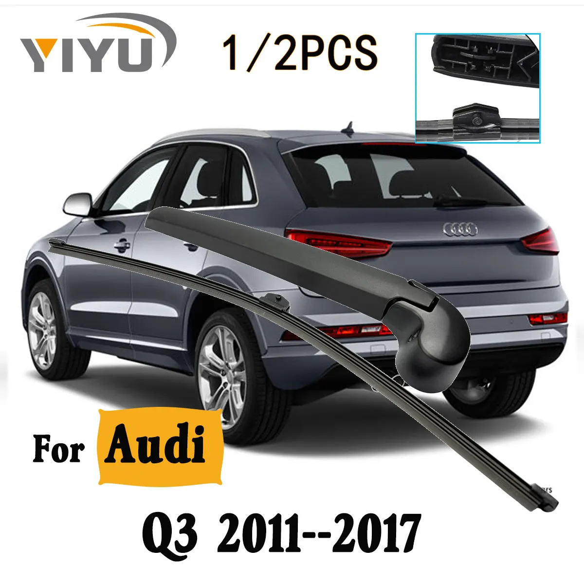 1/2PCS Heckscheibe Wischerblatt Wischerarm Kit Für Audi Q3 2011--2017 Windschutzscheibe Windschutz Heckscheibe Zubehör