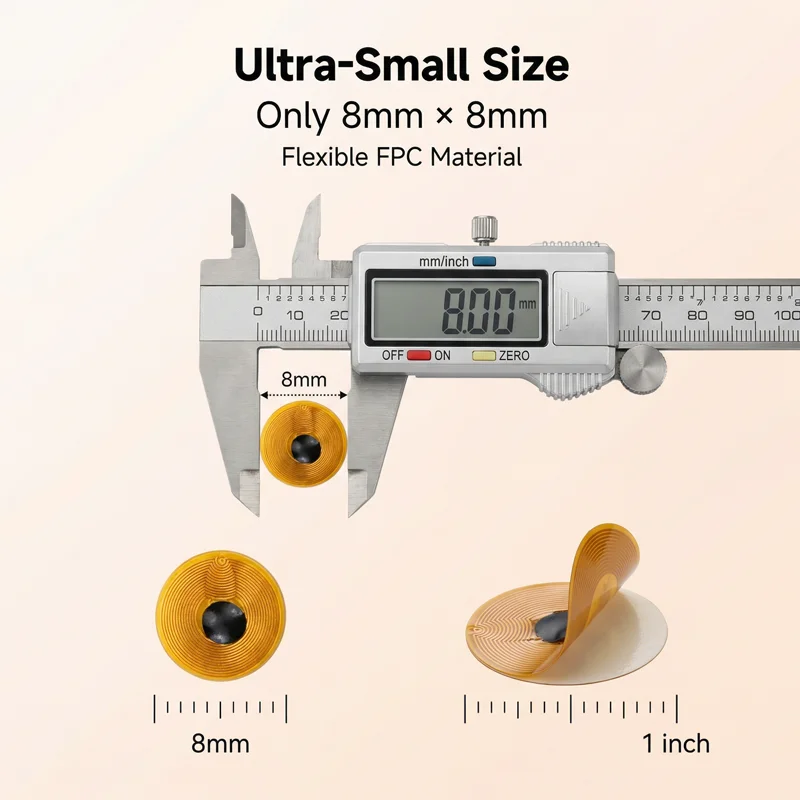 

Программируемые RFID-наклейки NXP NTAG213 NFC диаметром 8 мм, круглые, водонепроницаемые, гибкие FPC NFC-этикетки