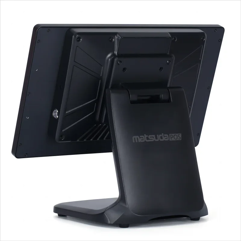 متوفر في المخزون Matsuda POS 17.3 بوصة أبيض وأسود مقاوم للماء POS آلة نظام محطة أمين الصندوق بشاشة مزدوجة