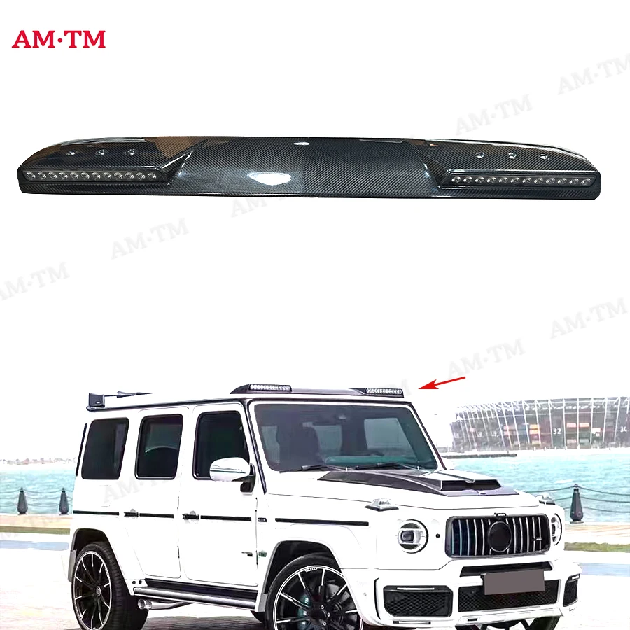 

Сухой карбоновый спойлер на крышу для Mercedes-Benz G-класса W463A W464 G350 G500 G550 G53 G63 2019-2023 с подсветкой (тюнинг)