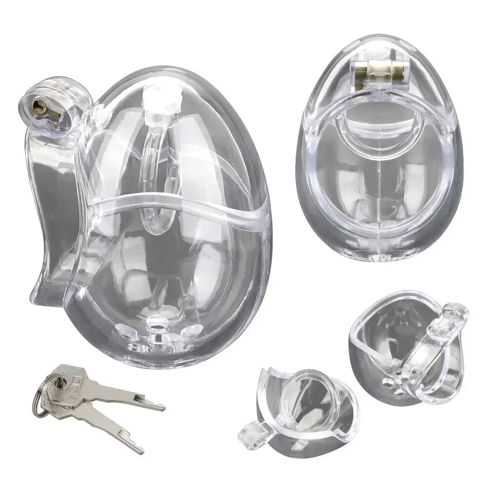 Detachable Bondage Egg Type Male Chastity Cage With Barbed Ring Scrotal Ball BDSM Chicken Cage Penis Stretcher Abstinence SexToy