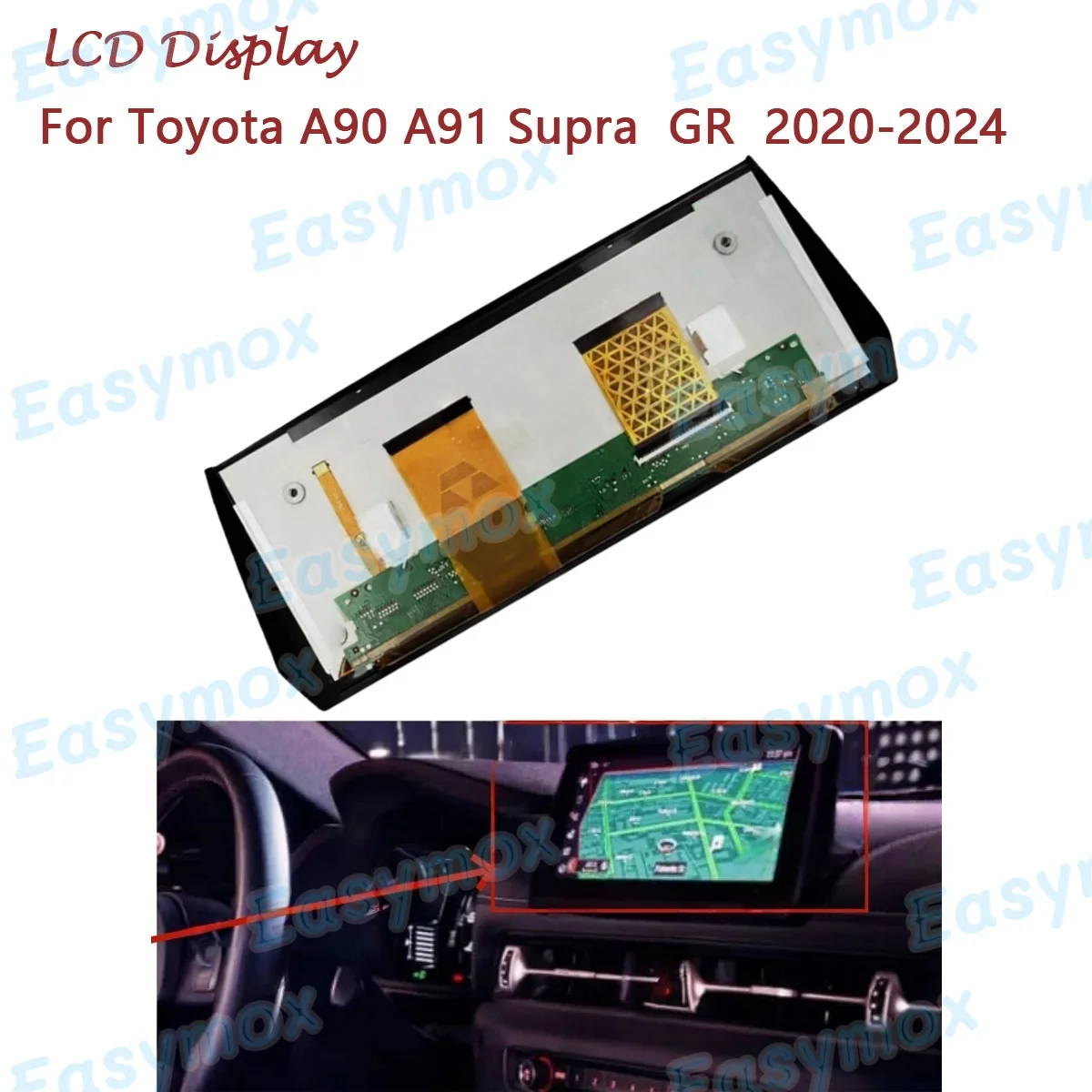 

LCD Display for Toyota A90 A91 Supra GR 2020-2024 Infotainment Navigation Radio Screen Replacement