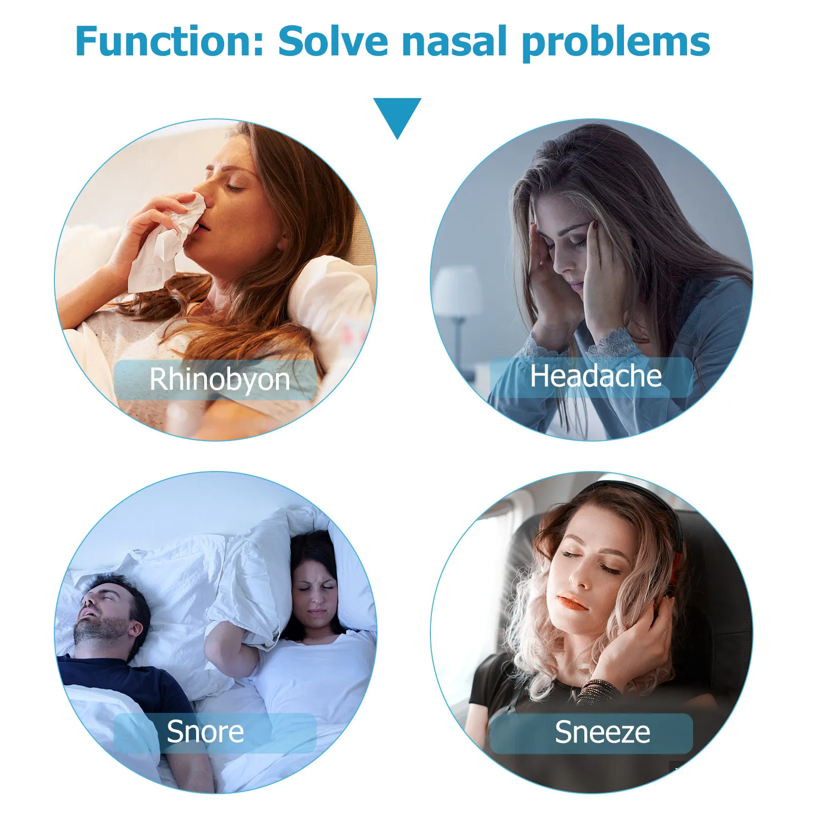Professional Rechargeable with Air Filter Nasal Vent for Purified Oxygen Breathing Snore Reducing Solution
