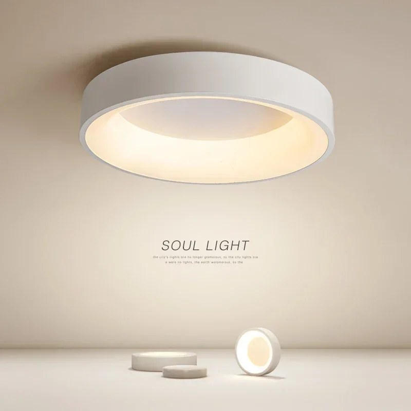 Nordic Ceiling Light Modern LED Simple Lamps For Living Room Bedroom Study Restaurant Home Indoor Round Decor Lighting Fixture