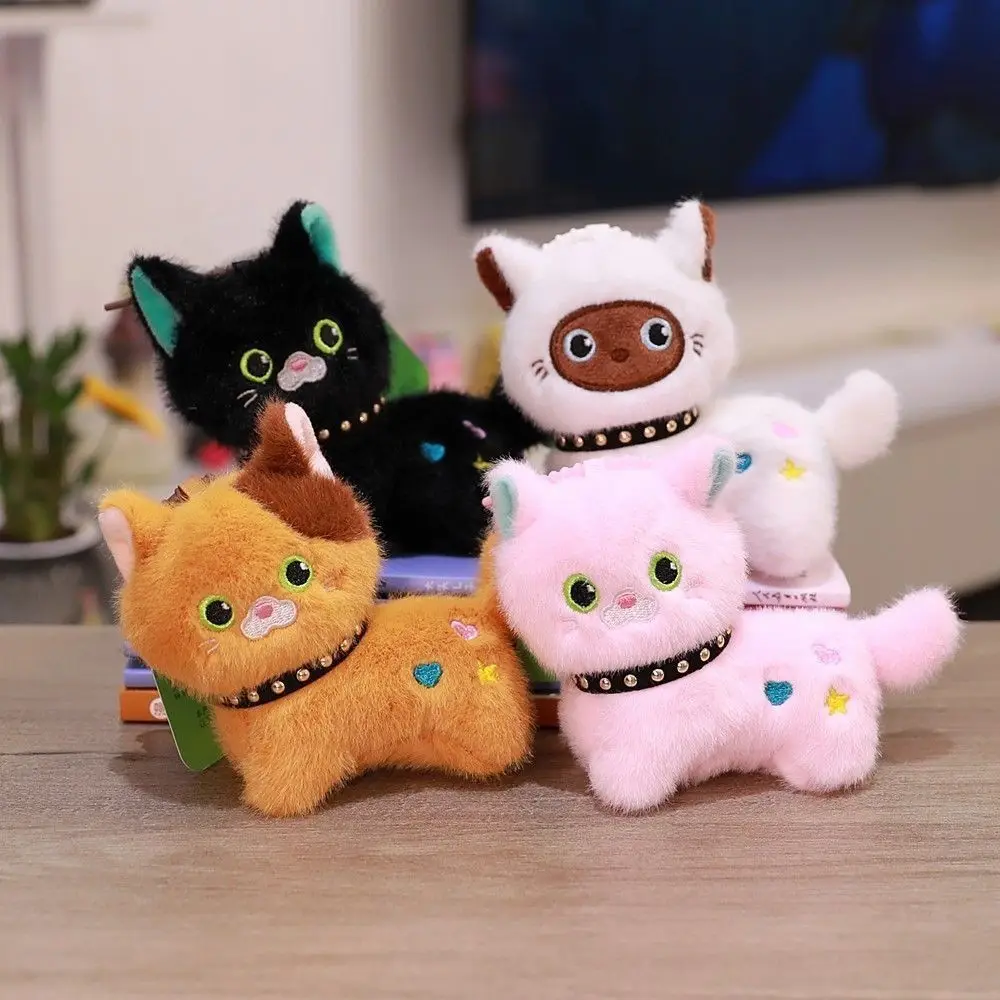 1 Piece Charm Cat Keychain Dolls Cute Simulation Kitten Pendant Plush Toy Bag Decoration Children Girls Birthday Gifts