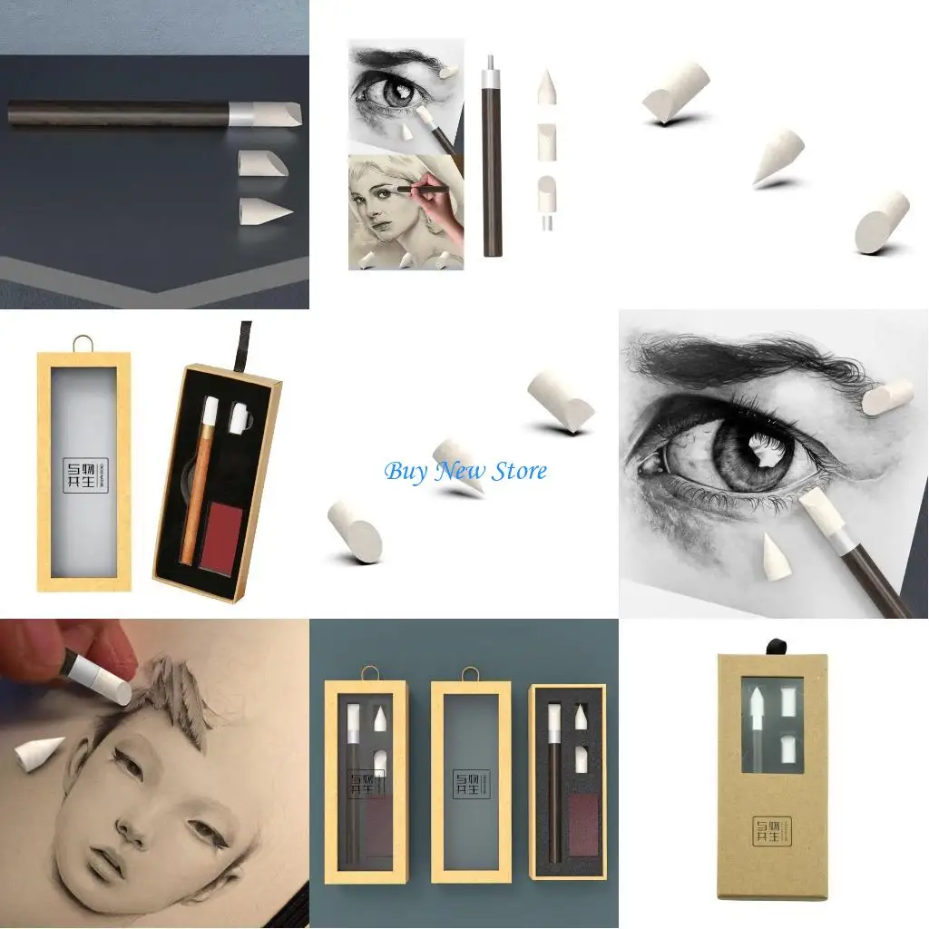 

20CE Sketching Blending Pen with Blending Stump Tip and Sandpaper, Sketching Shading Pen Drawing Blending Pen for Sketching