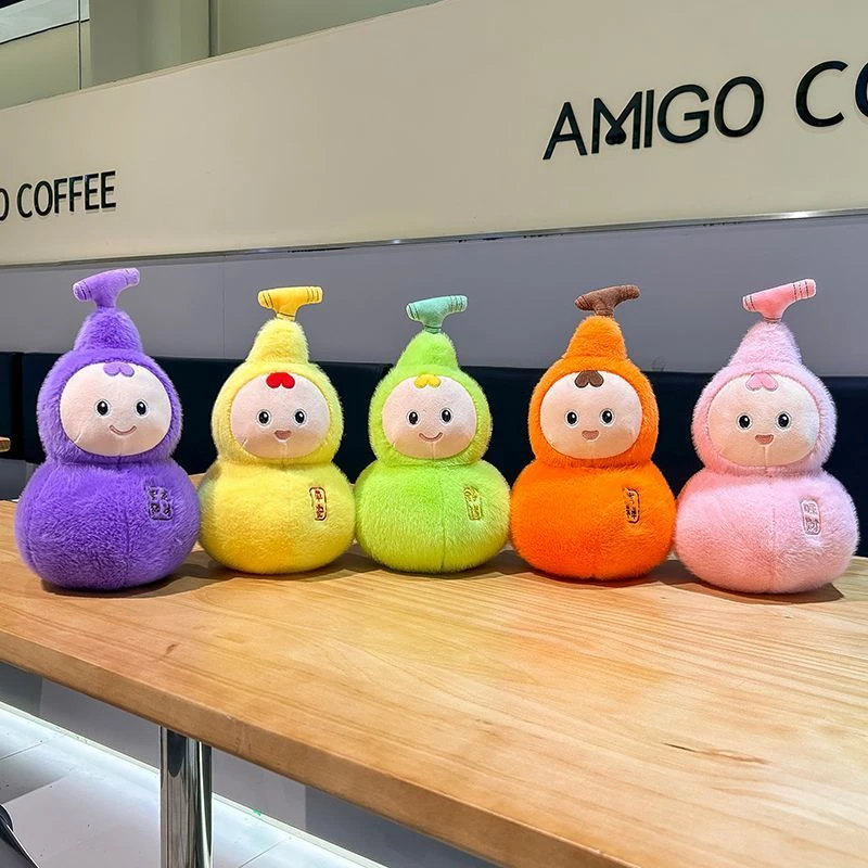 

30CM Creative Chinese Animated Hulu Wa Plush Toy Multi-color Cute and Soft Plant Table Decoration Doll Perfect for Children's