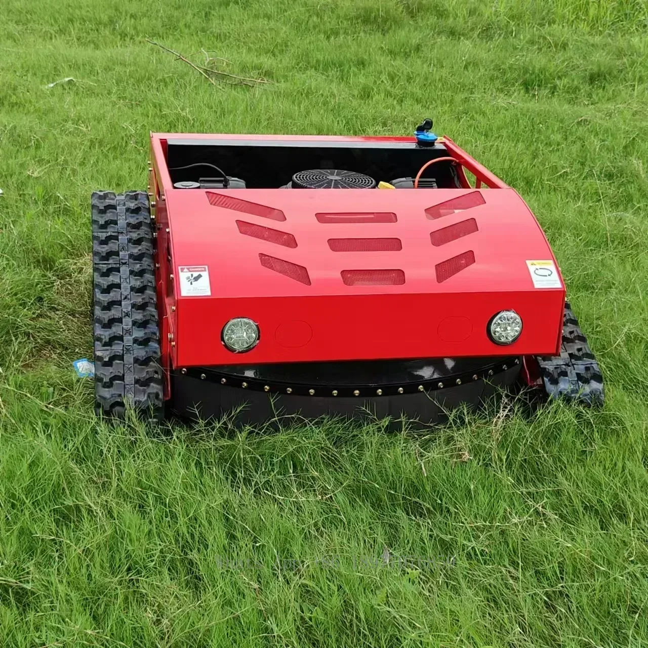 Intelligenter ferngesteuerter Rasenmäher, Viertakt-Benzin-Rasenzerkleinerer mit Raupen, Rasenmäherroboter