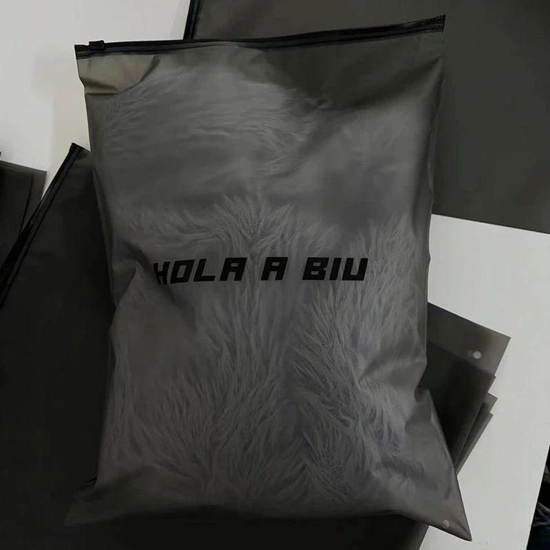 Bolsas de plástico personalizadas para camisas, ropa esmerilada, biodegradable, con cierre de cremallera, embalaje y impresión de bolsas de plástico con logotipo