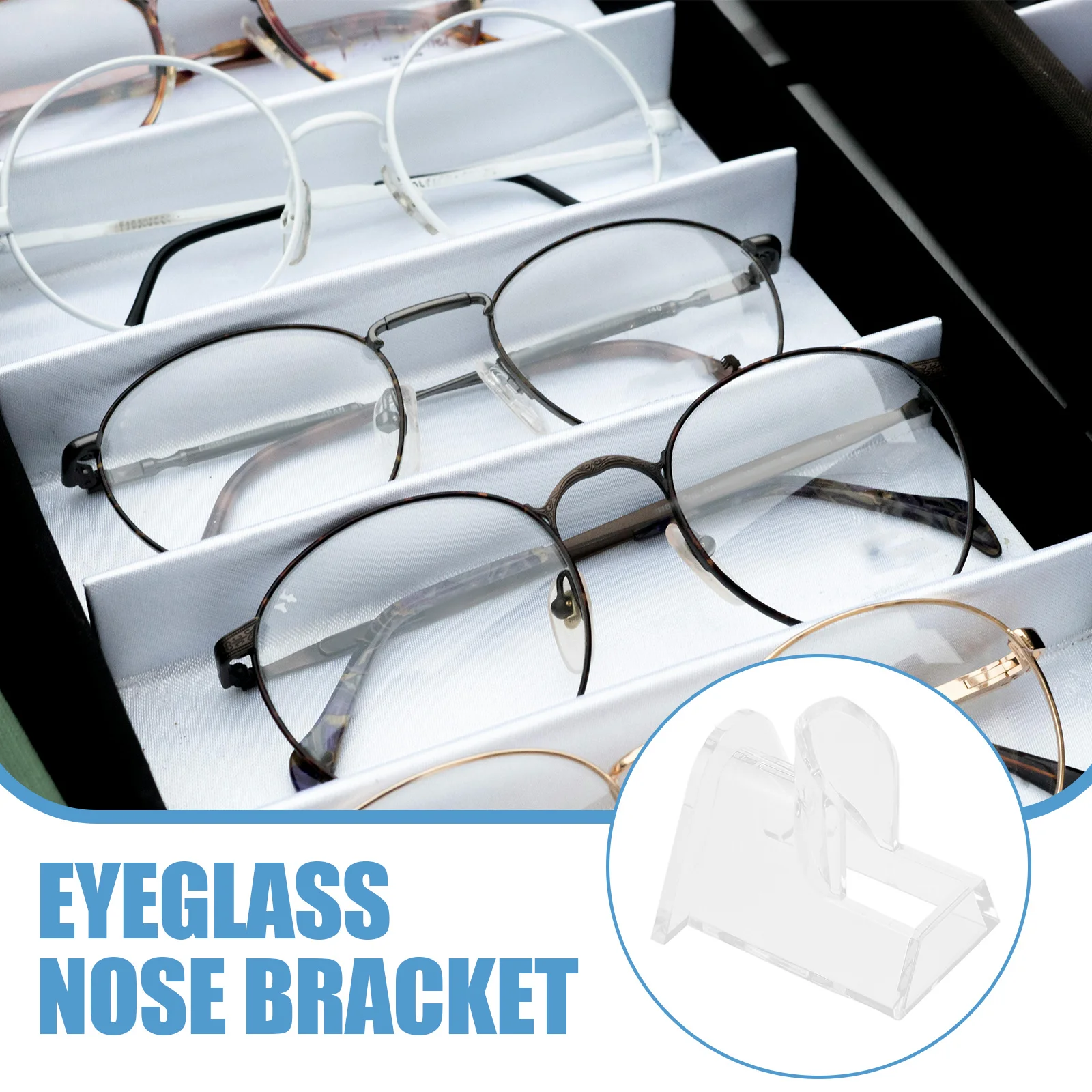 

10Pcs Acrylic Transparent Eyeglass Holder Glasses Stand Sunglasses Display Shelf Organizer Eyewear Holder Glasses Stand