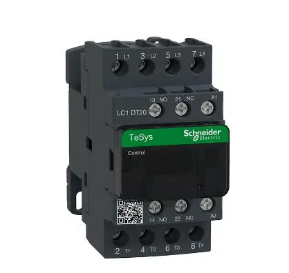 LC1DT20Q7C LC1DT20Q7 LC1-DT20Q7C Contactor, TeSys Deca, 4P(4 NO), AC-1, 0 to 440V, 20A, 380VAC 50/60Hz coil