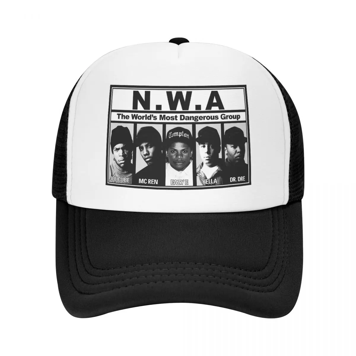 NWA Band Trucker Hats Men Women Outdoor Rap Hat Trucker Worker Cap Trucker Cap Breathable Mesh Baseball Cap Wholesale New