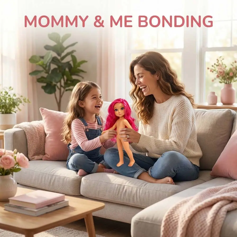 

Fashion Brown Eyes Nude Reborn 30cm Height Blonde Hair Girl Dress Up 3 Hair Colors Humanoid Accessories