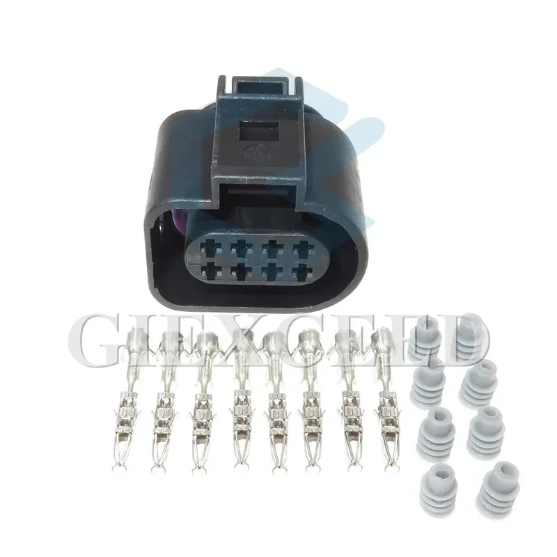 2 Sets 8 Pin 1J0 973 714 1.5mm Auto Waterproof Connector AC Assembly Car Radar Gearbox Wire Harness Socket 1J0973714 For VW Audi