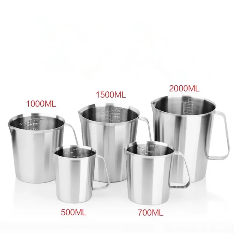 Sanitary Measuring Bottle 500ml---2000ml Measuring Cup High Quality Stainless Steel 304