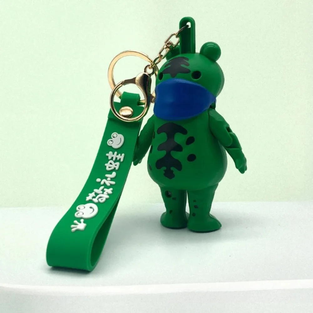 Durable Frog Frog Keychain Press-to-Salute ABS Bag Pendant Key Chain