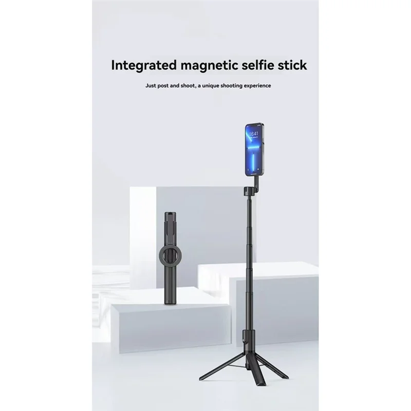 B03B-حامل ثلاثي للهاتف المغناطيسي المحمول 1. عصا سيلفي قابلة للتمديد مع حامل تحكم عن بعد لاسلكي لهاتف Iphone Android A #2