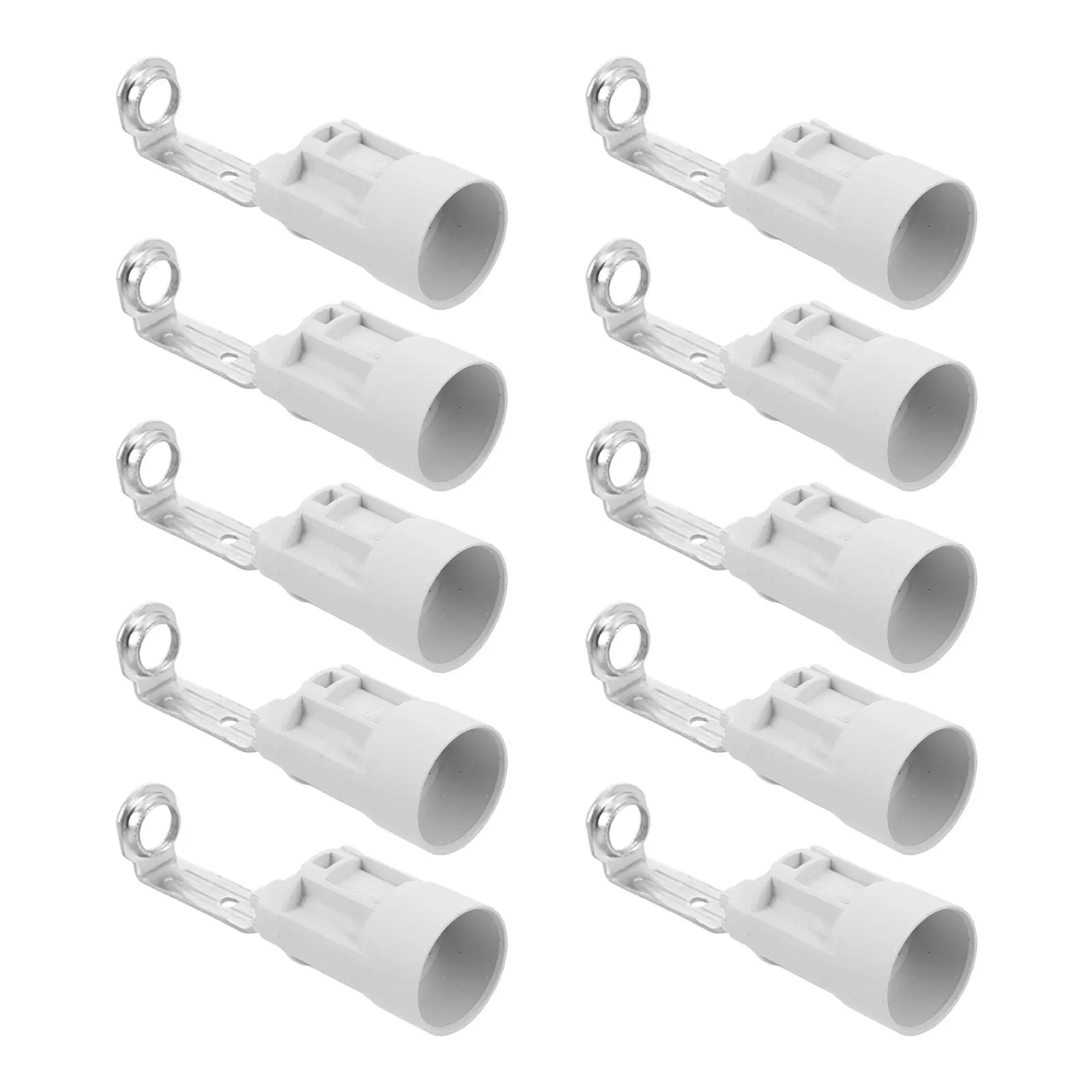 

10Pcs E14 Lamp Holder Socket Light Base Screw Mount Ceramic Holder for Chandelier Pendant Wall Ceiling Fixtures