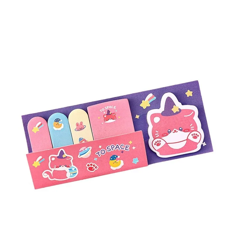 Kawai Stationery Cartoon Combination Sticky Creative Message N Times Sticker Student Small Gifts Cute Handbook Note Paper Lovely