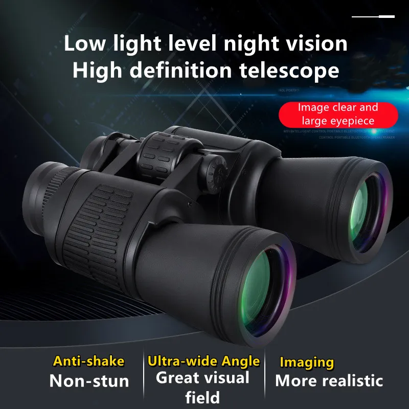 

20X50 Binoculars High Power HD Low Light Night Vision Outdoor Travel Viewing Concert Large Eyepiece Binoculars