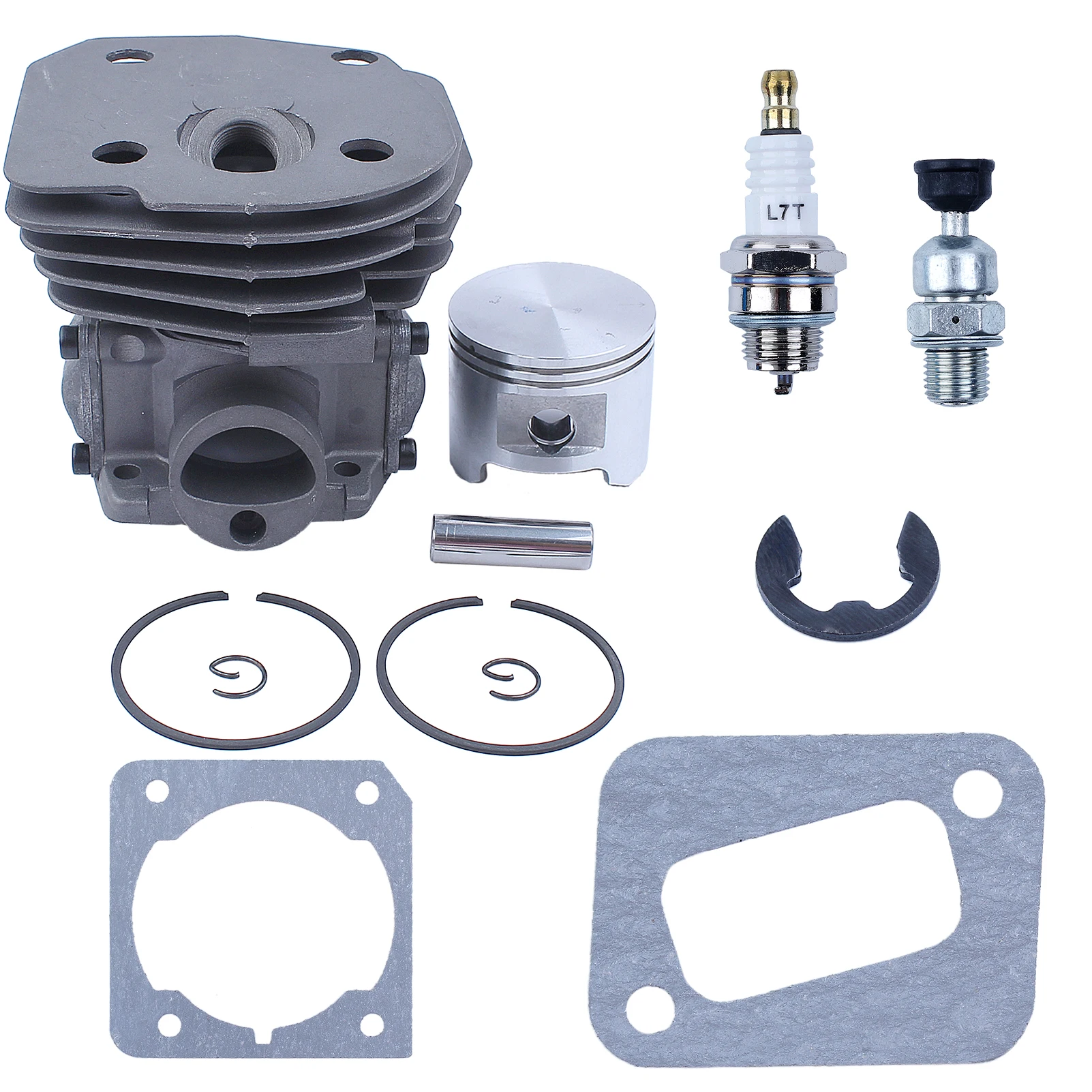 

Nikasil Cylinder Piston Kit 45mm Big Bore Fit Husqvarna 353 351 350 346XP EPA 340 Chainsaw Decompression Valve Fuel Filter