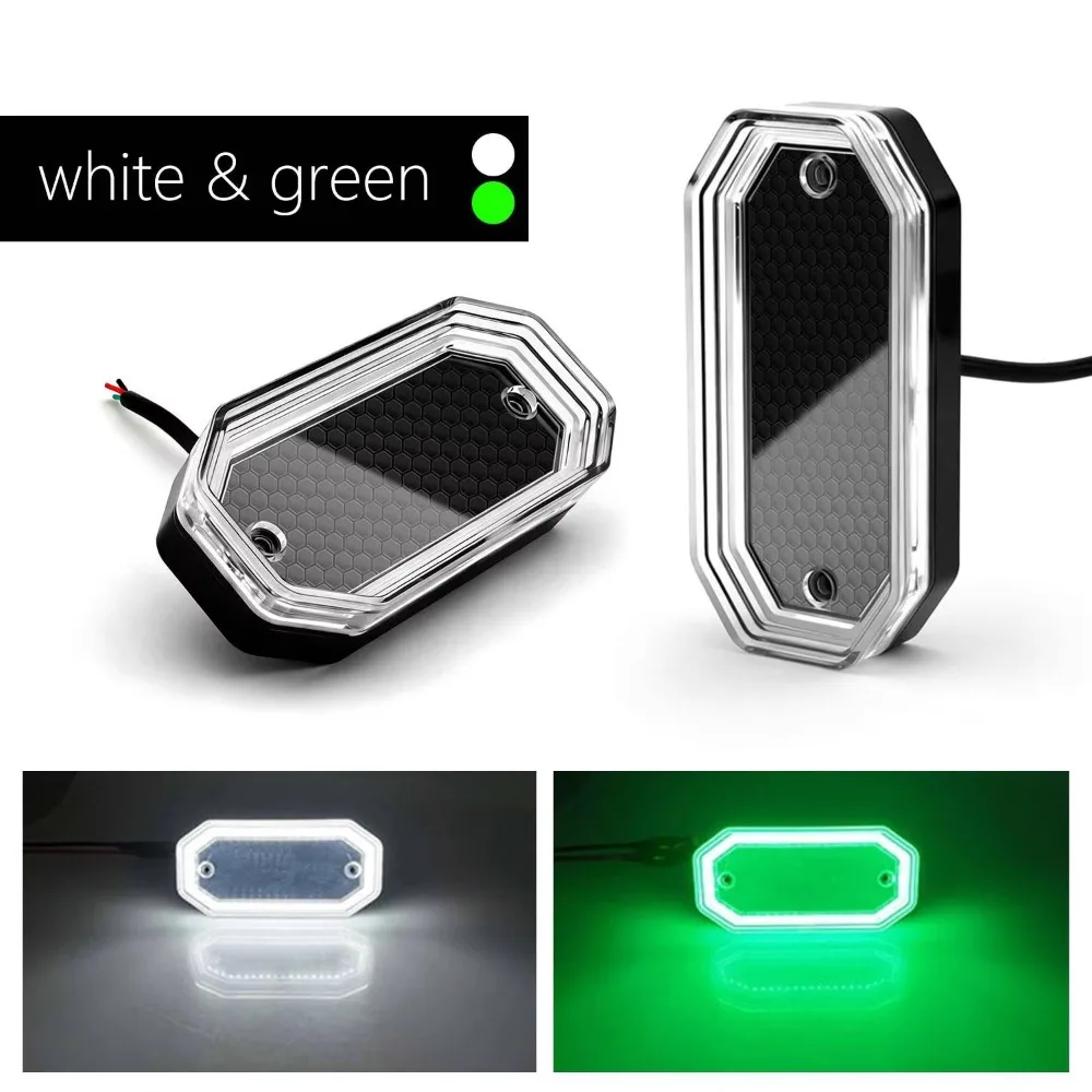 2PCS 12-24V LED Warning Light Dynamic Flashing Clear Lens Turn Signal Light Multicolor Multi-Mode Clearance Lights