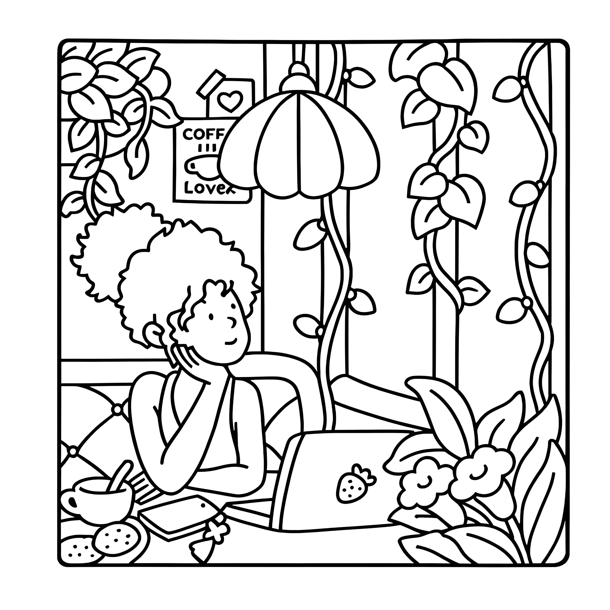 COZY GIRL & FRIENDS Malbuch mit einfachen Mustern für Erwachsene, niedliches Zeichenbuch, perfektes Geschenk für Party und Geburtstag – Detail 6