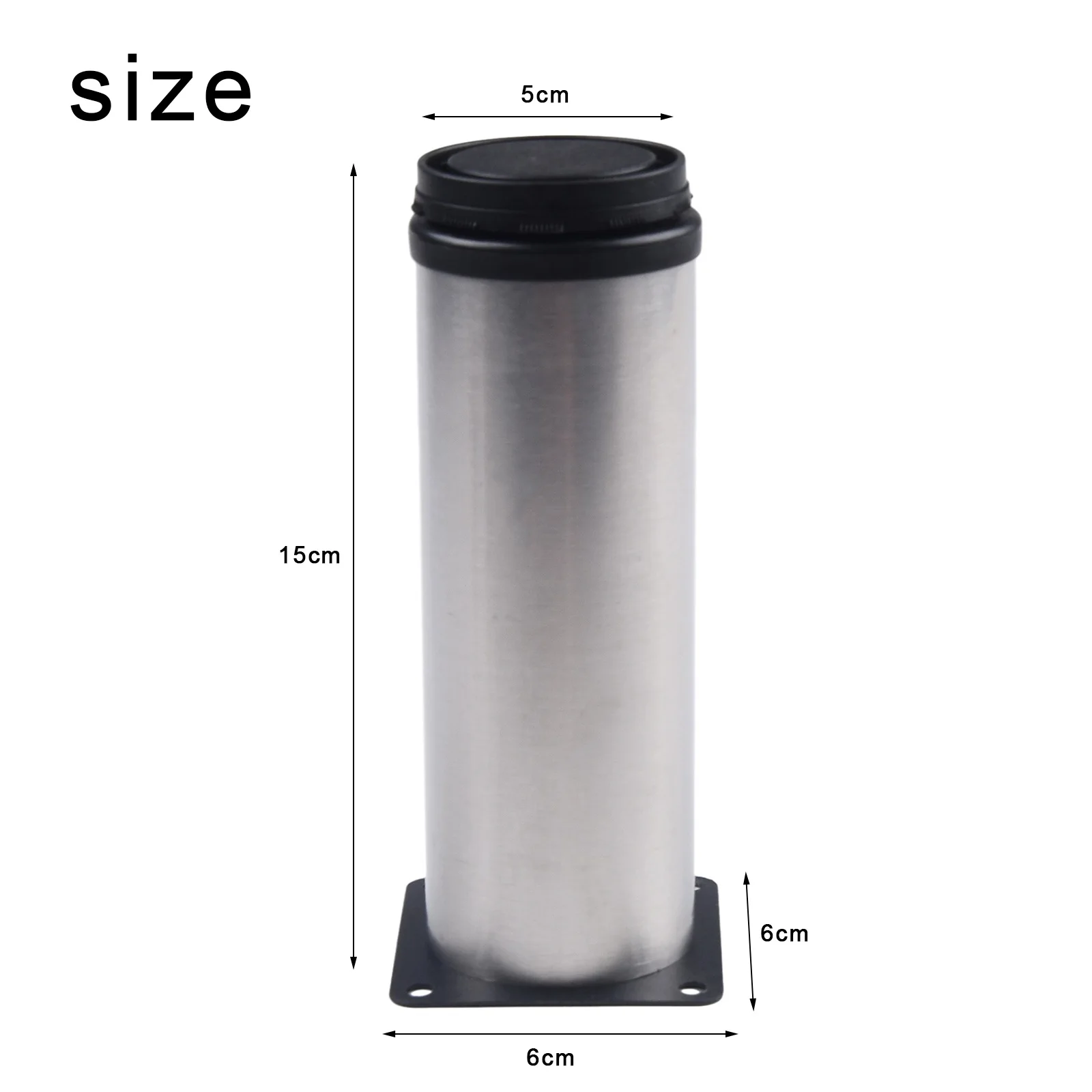 1pc Furniture Legs Stainless Steel Furniture Feet Adjustable Cabinet Legs Cabinet Table Sofa Bed Feet 6/8/10/12/15cm