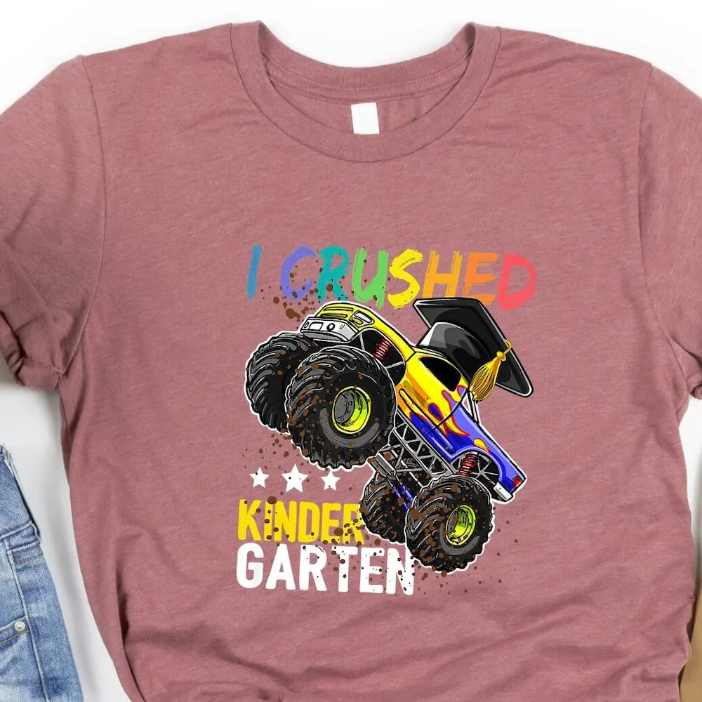 I Crushed Kindergarten Graduation T Shirt Custom 2024 Family