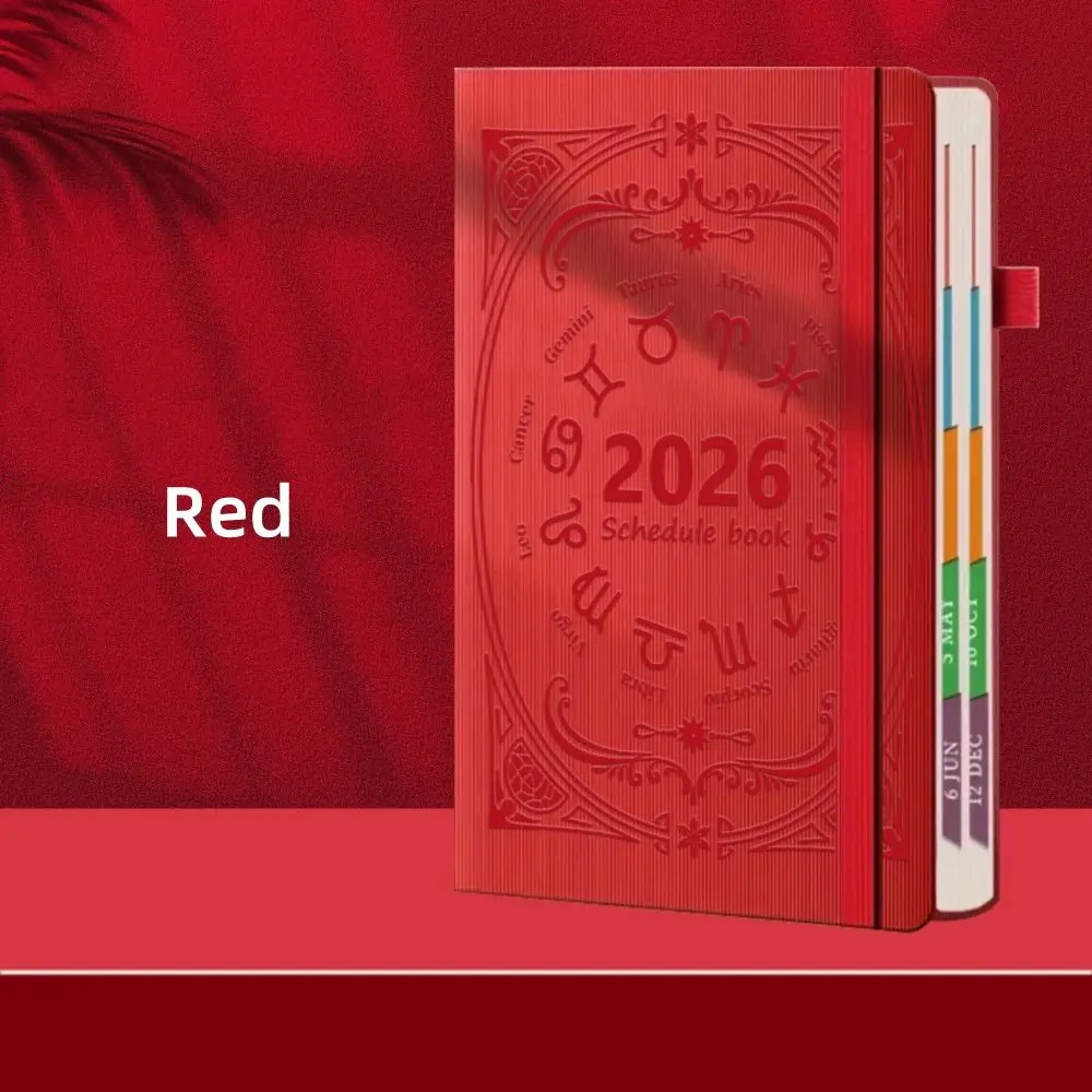 الإنجليزية 2026 جدول مخطط المفكرة 12 شهرا مقاومة للاهتراء A5 جدول التخطيط دفتر المرجعية كفاءة