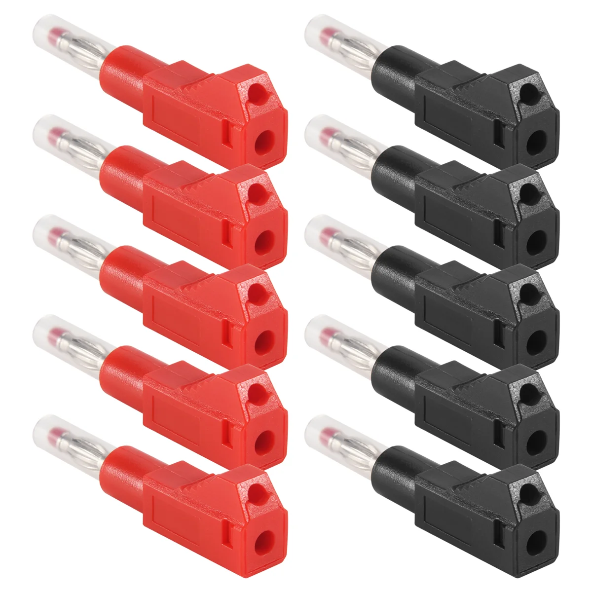 High-end 10 Sets Retractable Sheath 4Mm Banana Plug Connectors Stackable Wire Solder Multimeter Test Leads Ends Plugs Adapter