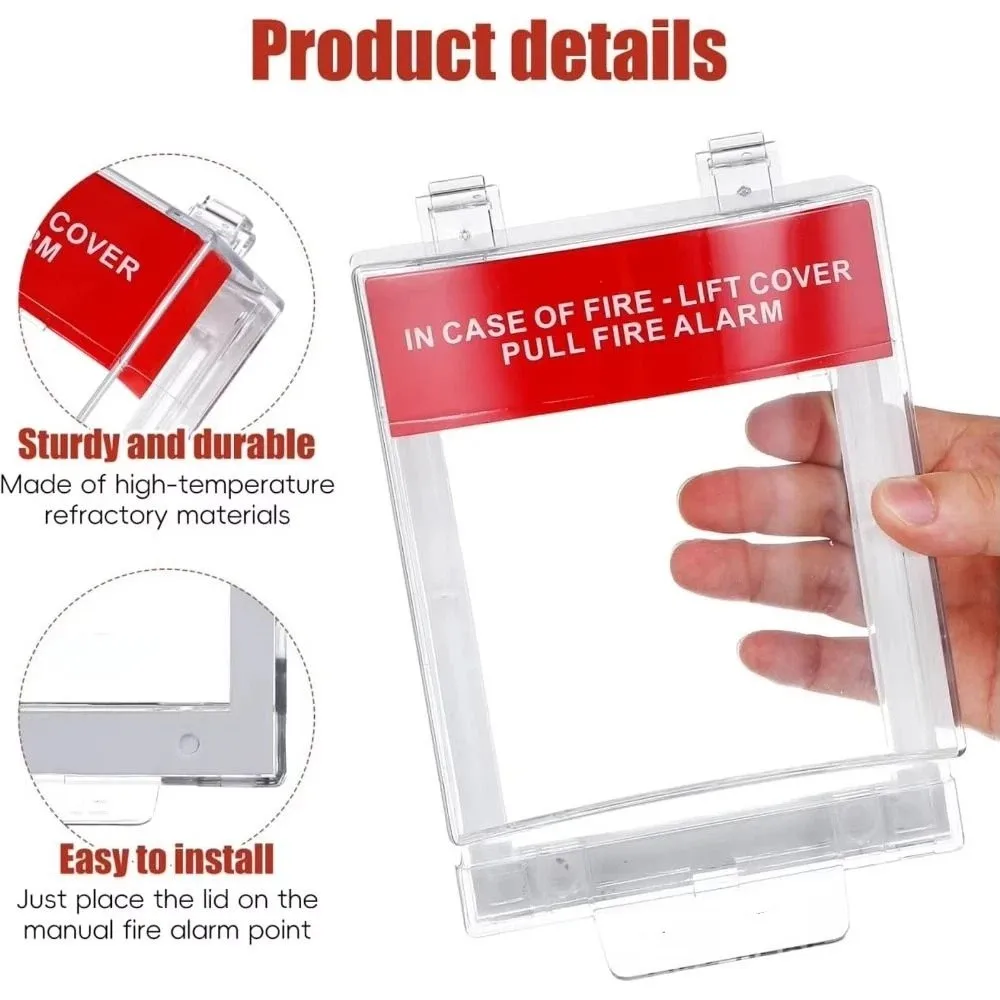 Clear Housing Fire Safety Switch Guard Wall Mounted Sturdy Housing Protective Cover Protective Cover Transparent Housing