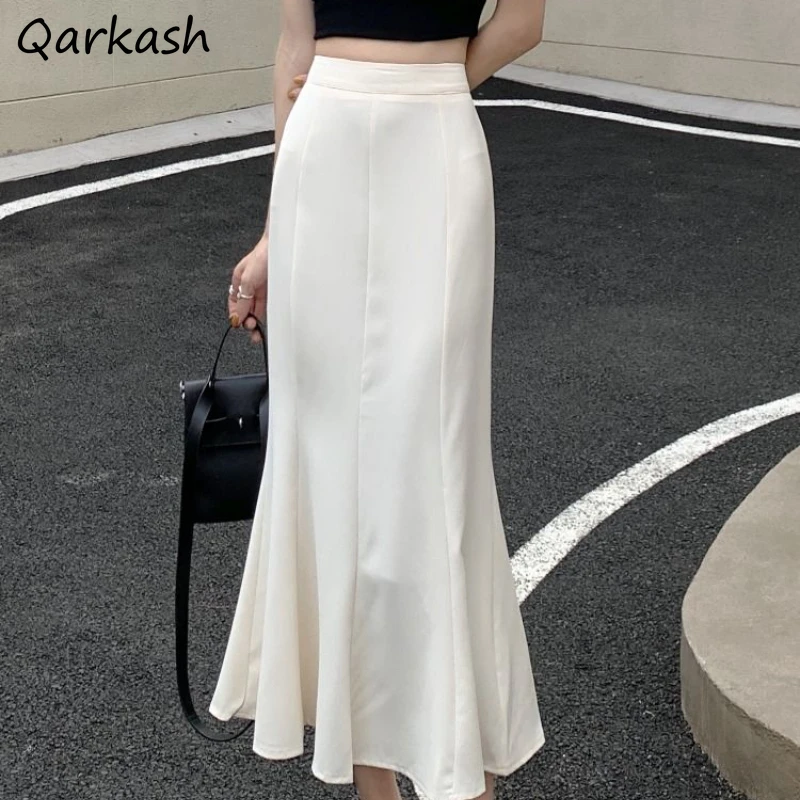 

Trumpet Sexy Skirts Women Midi Temper High Waisted Faldas Casual Vintage Lady Streetwear Holiday Aesthetic Minority Mature 2023