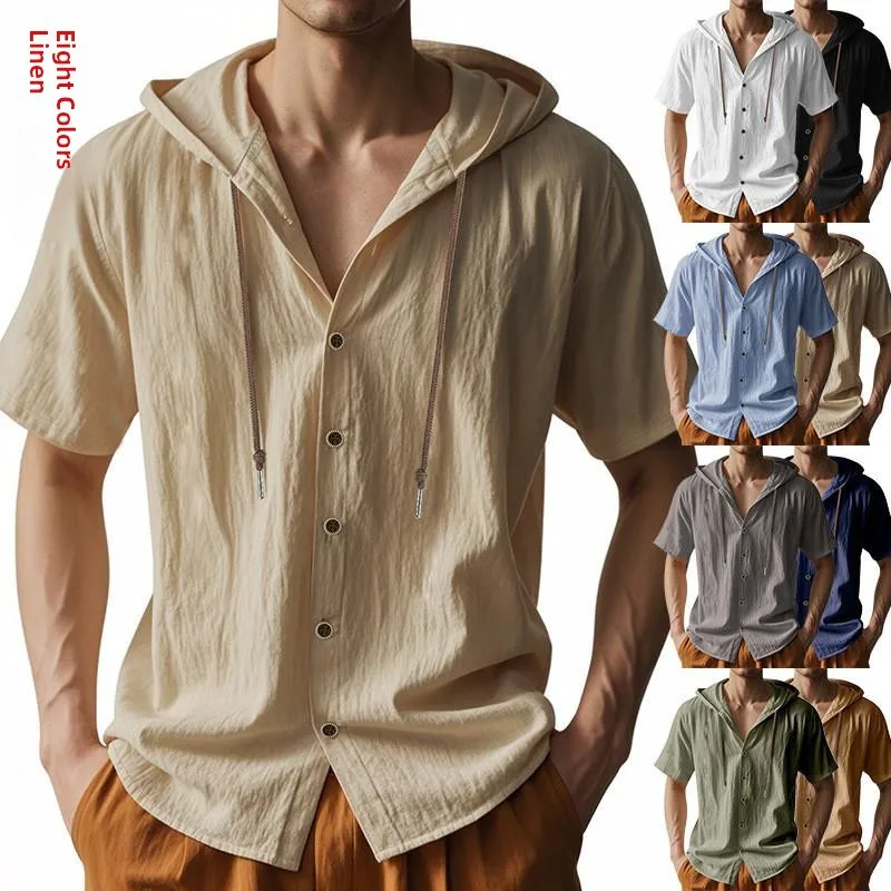 

Men's Summer Breathable Hooded ort Sve irt Slim Fit Casual Ultra Thin Lightweight Color Hoodie irt