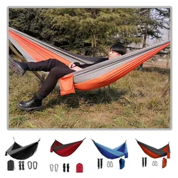 Cloth Garden Sleeping Swing Hammock Lightweight And Convenient Outdoor Durable Hammock For Camping black