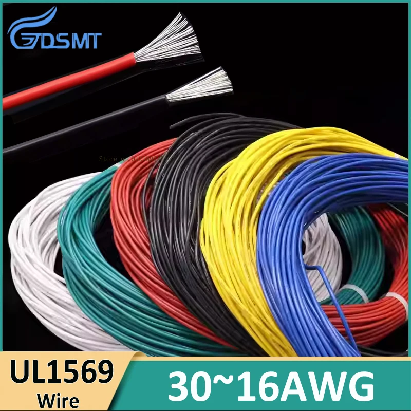 UL1569 Wire Insulated Tinned Copper Cable 30/28/26/24/22/20/18/16 AWG High temperature electronic connection wire