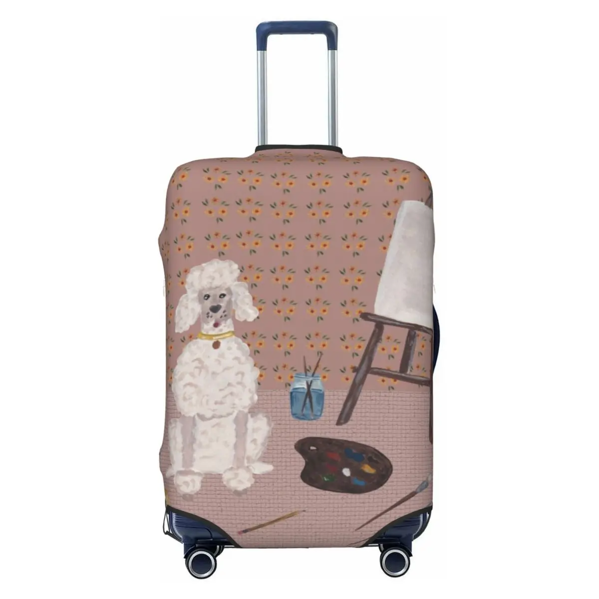 

Custom The Simple Life Poodle Luggage Cover Fashion Pudel Caniche Dog Suitcase Protector Covers Suit For 18-32 inch