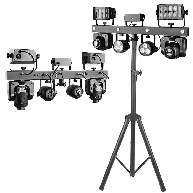 

Профессиональное портативное DJ-оборудование: светодиодный PAR-светильник 6x8W RGBW 4-в-1 для сцены, движущиеся световые приборы со стойкой для дискотек, концертов и баров