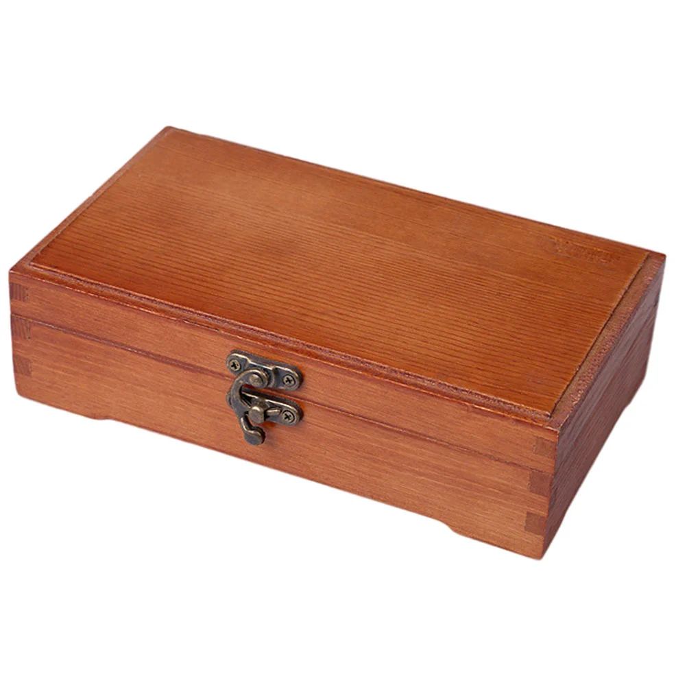 1 PCS Solid Wood Wooden Case Pine Wood Stationery Lids Oblong Storage for Makeup Brush Nail Pen Pencil Holder Oblong Pen