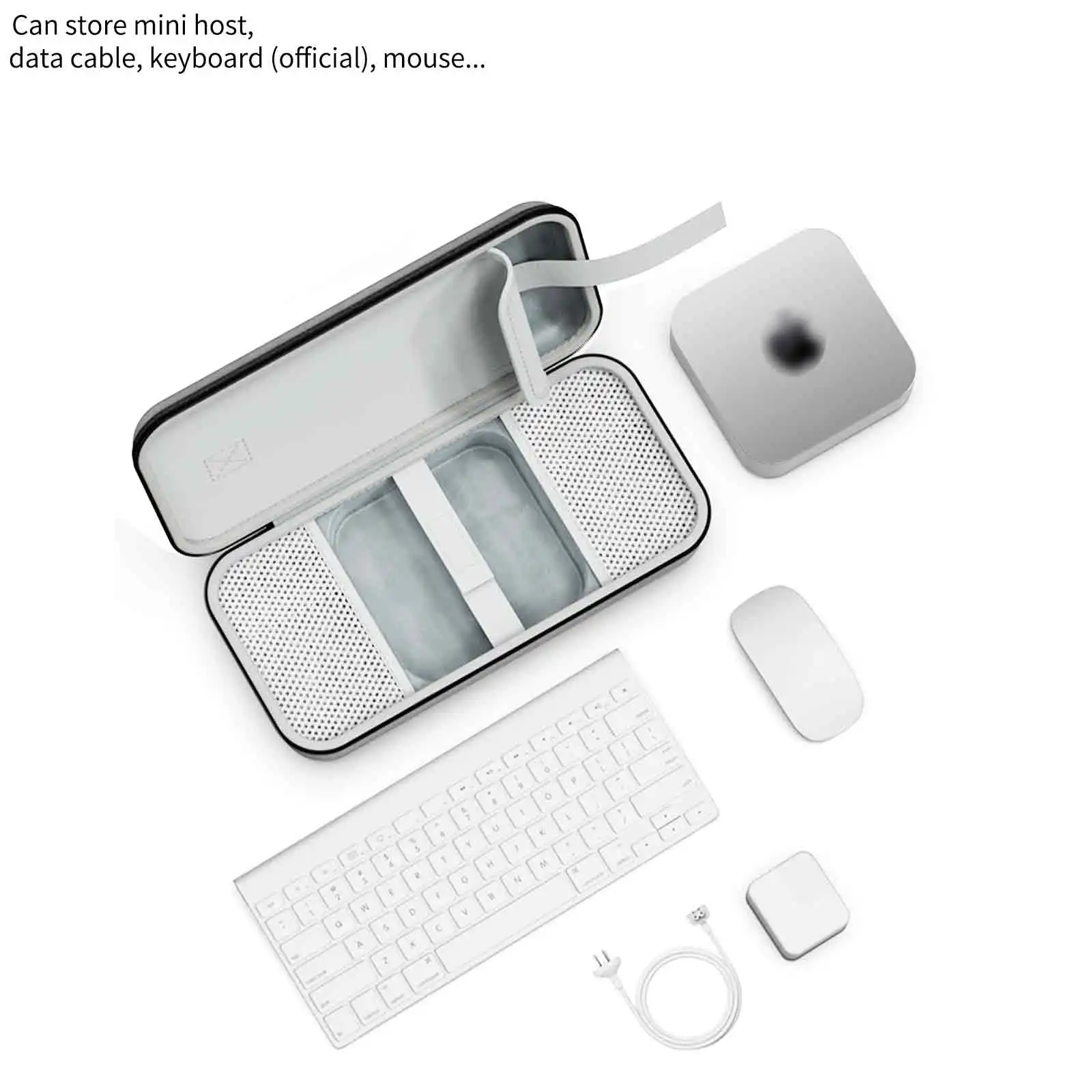 For Mac Mini M4/M4 Pro Travel Carrying Case, M4 Pro Chip/M4 Chip Protective Case, Desktop Computer Travel Organiser